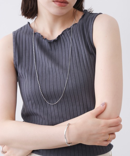 Bou Jeloud（ブージュルード）の「アズキチェーンハーフネックレス（ネックレス・レディース・シルバー/ゴールド・ONESIZE）」の4枚目の写真