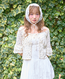 フリルスリーブカットカーデセット