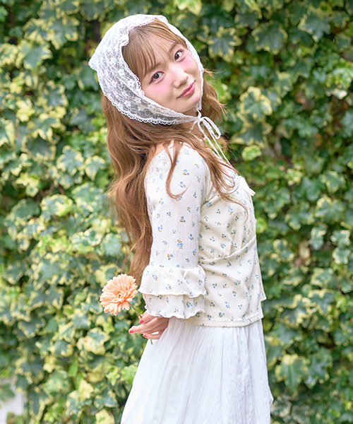Mi-je(ミジェ)の「フリルスリーブカットカーデセット(Tシャツ/カットソー・レディース・カラフル/レッド・F)」の11枚目の写真