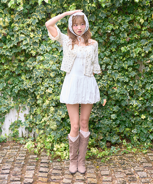 Mi-je(ミジェ)の「フリルスリーブカットカーデセット(Tシャツ/カットソー・レディース・カラフル/レッド・F)」の13枚目の写真
