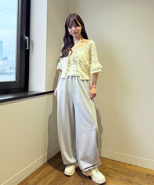 Mi-je(ミジェ)の「フリルスリーブカットカーデセット(Tシャツ/カットソー・レディース・カラフル/レッド・F)」の14枚目の写真