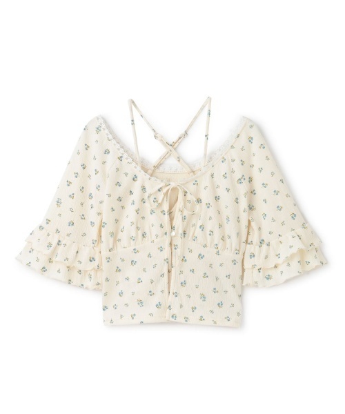 Mi-je(ミジェ)の「フリルスリーブカットカーデセット(Tシャツ/カットソー・レディース・カラフル/レッド・F)」の16枚目の写真