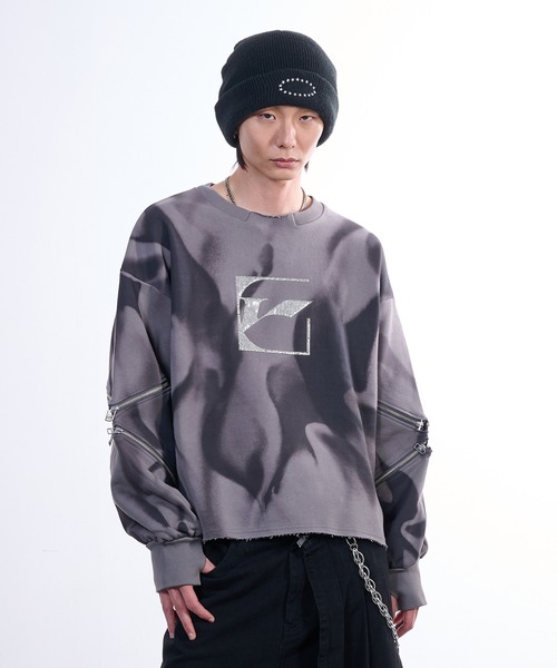 VI E DIT(ヴィエディット)の「Force Zip Sweatshirt/フォースジップスウェットシャツ(スウェット・メンズ・ライトグレー・2/1)」の1枚目の写真