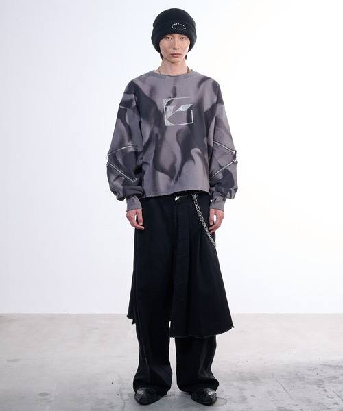 VI E DIT(ヴィエディット)の「Force Zip Sweatshirt/フォースジップスウェットシャツ(スウェット・メンズ・ライトグレー・2/1)」の4枚目の写真