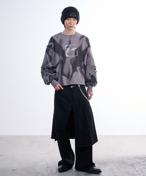 VI E DIT(ヴィエディット)の「Force Zip Sweatshirt/フォースジップスウェットシャツ(スウェット・メンズ・ライトグレー・2/1)」の3枚目の写真