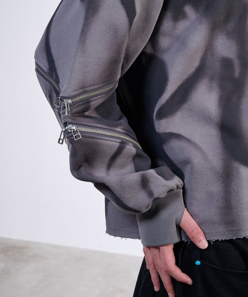 VI E DIT(ヴィエディット)の「Force Zip Sweatshirt/フォースジップスウェットシャツ(スウェット・メンズ・ライトグレー・2/1)」の9枚目の写真