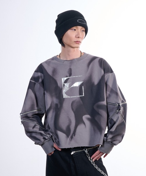 VI E DIT(ヴィエディット)の「Force Zip Sweatshirt/フォースジップスウェットシャツ(スウェット・メンズ・ライトグレー・2/1)」の7枚目の写真