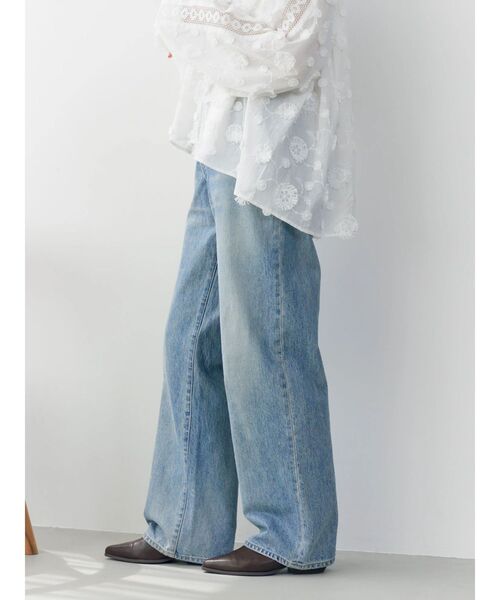 Ungrid（アングリッド）の「リメイクデザインルーズデニム（デニムパンツ・レディース・ブルー・25inch/24inch/23inch/26inch）」の5枚目の写真