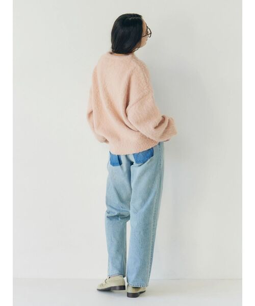 Ungrid（アングリッド）の「リメイクデザインルーズデニム（デニムパンツ・レディース・ブルー・25inch/24inch/23inch/26inch）」の6枚目の写真