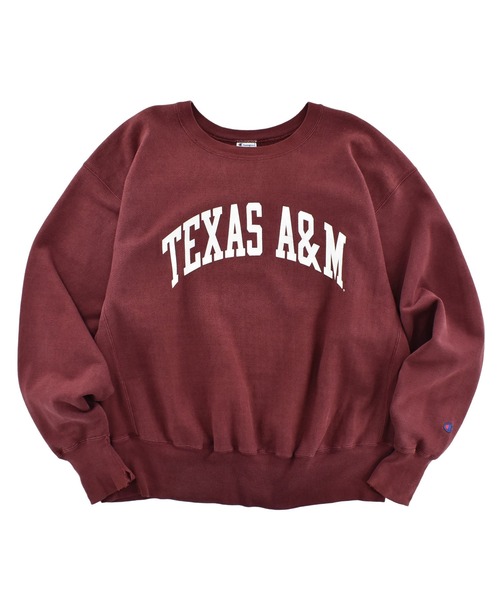 Champion チャンピオン カレッジスウェットパーカー ワインレッド sizeM Texas A&M 古着 メンズ レディース USED】90's Champion “TEXAS A&M” リバースウィーブ スウェット