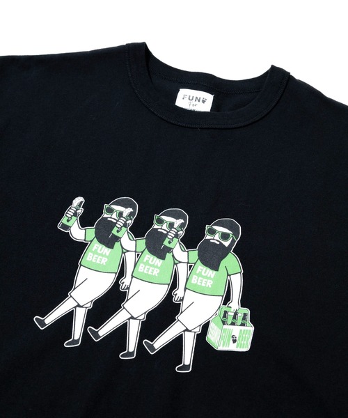 go slow caravan(ゴースローキャラバン)の「modem design/モデムデザイン USATee -BEER trioおじさん-(Tシャツ/カットソー・メンズ・ホワイト/ブラック・LARGE/X-LARGE/MEDIUM)」の3枚目の写真
