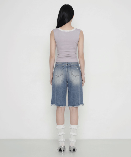 SETSETSET(セットセットセット)の「スクエアレーストップ ラベンダー(Tシャツ/カットソー・レディース・その他・ONE)」の6枚目の写真