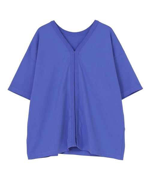 ZUCCa(ズッカ)の「GARMENT DYE JERSEY / Tシャツ(Tシャツ/カットソー・レディース・ブルー・M size)」の2枚目の写真