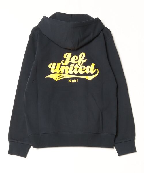 X-girl SPORTS(エックスガールスポーツ)の「JEF ICL WE FAN GOODS SWEAT HOODIE/ジェフユナイテッド市原・千葉レディース(スウェット・メンズ・グレー/ネイビー・LARGE/X-LARGE/XX-LARGE/MEDIUM/SMALL)」の12枚目の写真