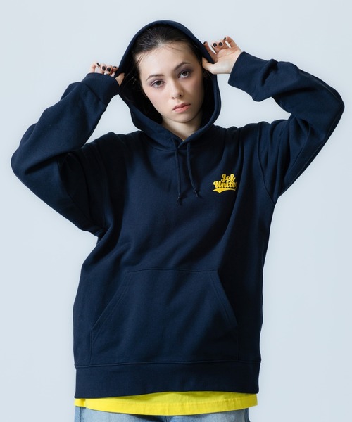 X-girl SPORTS(エックスガールスポーツ)の「JEF ICL WE FAN GOODS SWEAT HOODIE/ジェフユナイテッド市原・千葉レディース(スウェット・メンズ・グレー/ネイビー・LARGE/X-LARGE/XX-LARGE/MEDIUM/SMALL)」の14枚目の写真