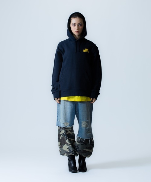 X-girl SPORTS(エックスガールスポーツ)の「JEF ICL WE FAN GOODS SWEAT HOODIE/ジェフユナイテッド市原・千葉レディース(スウェット・メンズ・グレー/ネイビー・LARGE/X-LARGE/XX-LARGE/MEDIUM/SMALL)」の17枚目の写真