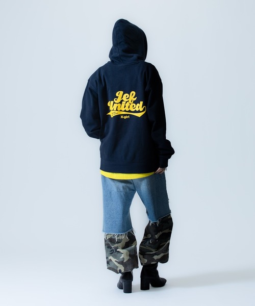 X-girl SPORTS(エックスガールスポーツ)の「JEF ICL WE FAN GOODS SWEAT HOODIE/ジェフユナイテッド市原・千葉レディース(スウェット・メンズ・グレー/ネイビー・LARGE/X-LARGE/XX-LARGE/MEDIUM/SMALL)」の18枚目の写真