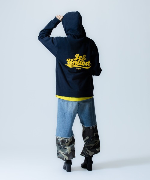 X-girl SPORTS(エックスガールスポーツ)の「JEF ICL WE FAN GOODS SWEAT HOODIE/ジェフユナイテッド市原・千葉レディース(スウェット・メンズ・グレー/ネイビー・LARGE/X-LARGE/XX-LARGE/MEDIUM/SMALL)」の19枚目の写真