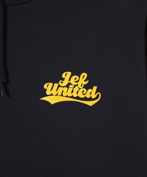 X-girl SPORTS(エックスガールスポーツ)の「JEF ICL WE FAN GOODS SWEAT HOODIE/ジェフユナイテッド市原・千葉レディース(スウェット・メンズ・グレー/ネイビー・LARGE/X-LARGE/XX-LARGE/MEDIUM/SMALL)」の6枚目の写真