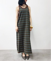 MIDVEIN（ミッドヴェイン）の「Border tanktop dress（ワンピース）」