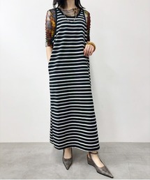 MIDVEIN（ミッドヴェイン）の「Border tanktop dress（ワンピース）」