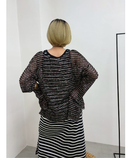 MIDVEIN(ミッドヴェイン)の「Border tanktop dress(ワンピース・レディース・ブラウン/ブラック/ネイビー・FREE)」の4枚目の写真