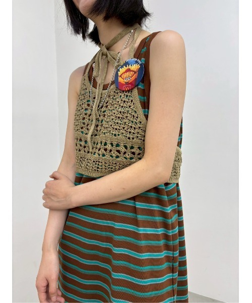 MIDVEIN(ミッドヴェイン)の「Border tanktop dress(ワンピース・レディース・ブラウン/ブラック/ネイビー・FREE)」の6枚目の写真