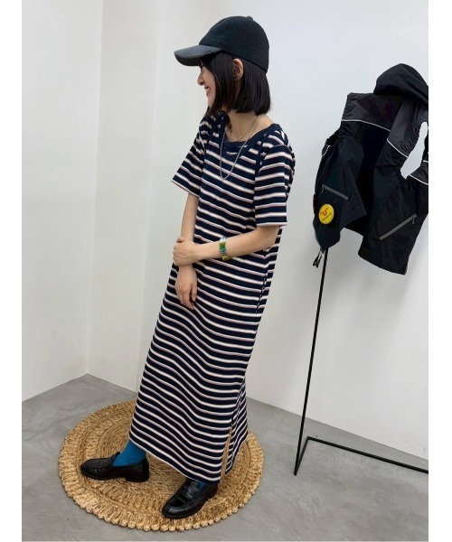 MIDVEIN(ミッドヴェイン)の「Border tanktop dress(ワンピース・レディース・ブラウン/ブラック/ネイビー・FREE)」の10枚目の写真