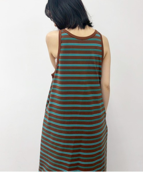 MIDVEIN(ミッドヴェイン)の「Border tanktop dress(ワンピース・レディース・ブラウン/ブラック/ネイビー・FREE)」の13枚目の写真