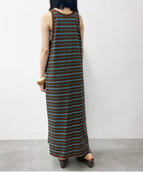 MIDVEIN(ミッドヴェイン)の「Border tanktop dress(ワンピース・レディース・ブラウン/ブラック/ネイビー・FREE)」の17枚目の写真