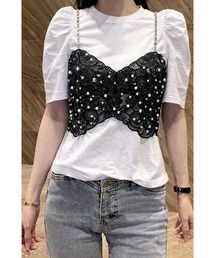 inst.ALL（インストール）の「ビジュー付きレースキャミソール（キャミソール）」