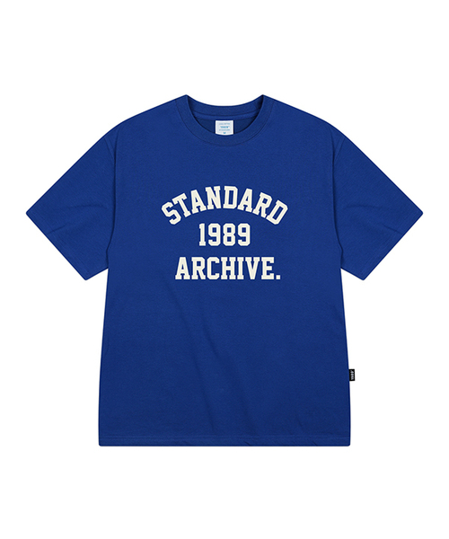 1989STANDARD(1989スタンダード)の「STANDARD ARCH クールコットンオーバーサイズ半袖 (SISSTD-0254)(Tシャツ/カットソー・メンズ・ブラック/ブルー/ホワイト/ネイビー・MEDIUM/LARGE/X-LARGE)」の4枚目の写真