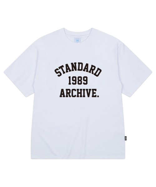 1989STANDARD(1989スタンダード)の「STANDARD ARCH クールコットンオーバーサイズ半袖 (SISSTD-0254)(Tシャツ/カットソー・メンズ・ブラック/ブルー/ホワイト/ネイビー・MEDIUM/LARGE/X-LARGE)」の5枚目の写真