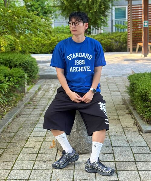 1989STANDARD(1989スタンダード)の「STANDARD ARCH クールコットンオーバーサイズ半袖 (SISSTD-0254)(Tシャツ/カットソー・メンズ・ブラック/ブルー/ホワイト/ネイビー・MEDIUM/LARGE/X-LARGE)」の15枚目の写真