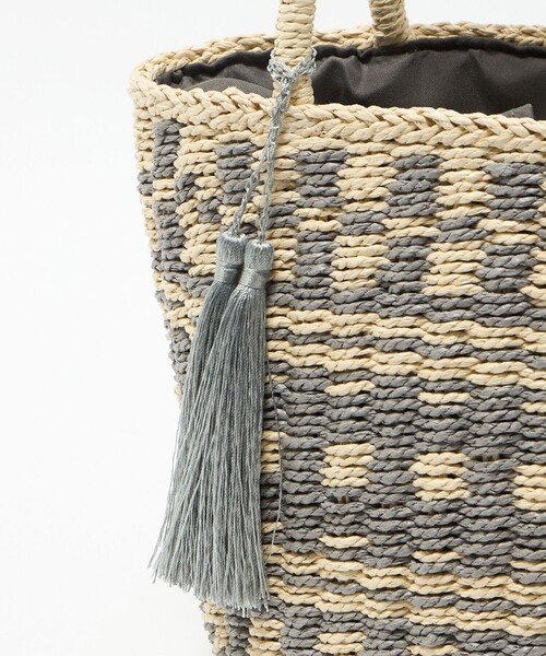 A DAY IN THE LIFE UNITED ARROWS(アデイインザライフユナイテッドアローズ)の「2トーンパターン バスケットバッグ <A DAY IN THE LIFE>(かごバッグ・レディース・ベージュ/ブラウン系・FREE)」の13枚目の写真
