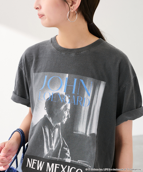 FRAMeWORK(フレームワーク)の「JOHNBULL/ジョンブル LIFE JOHN LOENGARD Tシャツ(Tシャツ/カットソー・レディース・ホワイト/ブラック・FREE)」の2枚目の写真