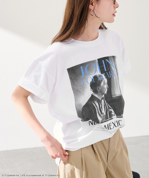 FRAMeWORK(フレームワーク)の「JOHNBULL/ジョンブル LIFE JOHN LOENGARD Tシャツ(Tシャツ/カットソー・レディース・ホワイト/ブラック・FREE)」の14枚目の写真