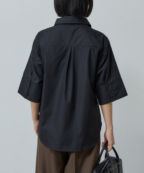 goocy(グーシー)の「フロントギャザーシャツ(シャツ/ブラウス・レディース・ブラック系その他/ブラウン/ホワイト/ブルー系その他/ブラック・FREE)」の8枚目の写真