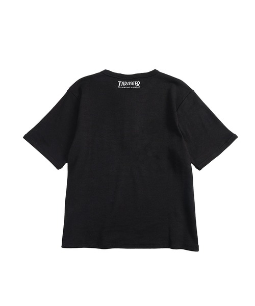 THRASHER(スラッシャー)の「THRASHER (スラッシャー) ヘンリーネック Tシャツ 半袖 ロゴ刺繍 リブ編み ボックスシルエット ユニセックス(Tシャツ/カットソー・メンズ・ホワイト/ブラック/グレー・L/M)」の9枚目の写真