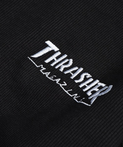 THRASHER(スラッシャー)の「THRASHER (スラッシャー) ヘンリーネック Tシャツ 半袖 ロゴ刺繍 リブ編み ボックスシルエット ユニセックス(Tシャツ/カットソー・メンズ・ホワイト/ブラック/グレー・L/M)」の13枚目の写真