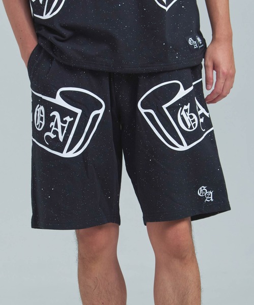 GALLIS ADDICTION(ガリスアディクション)の「GA Glitter Emblem Shorts(その他パンツ・メンズ・ブラック/ブラック系2/オートミール・M/L)」の2枚目の写真