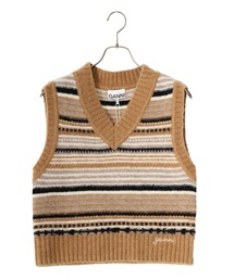 ARKnets | GANNI / ガニー：【レディース】Soft Wool Stripe Vest：K2236[ANN](Tシャツ/カットソー)