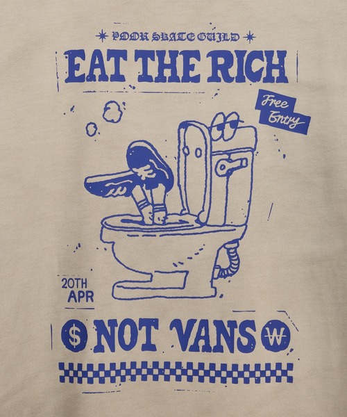 VANS(バンズ)の「SOON.EASY ウォッシュド グラフィック Tシャツ / WASHED EASY GFX TEE Taupe Mist VN000VNDEN91(Tシャツ/カットソー・メンズ・ベージュ・XX-LARGE/X-LARGE/SMALL/MEDIUM/LARGE)」の5枚目の写真