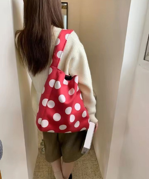 ammy.(エイミードット)の「【 ammy. / エイミードット 】 レトロ ポップ ポルカドット ワンショルダーバッグ(トートバッグ・レディース・グレー/ブラウン/レッド・FREE)」の6枚目の写真