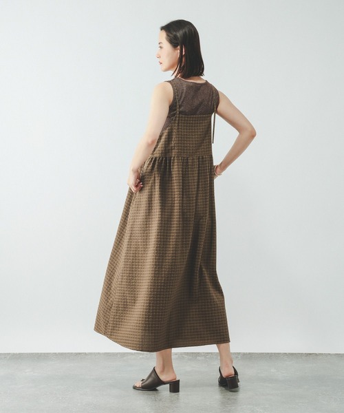 GLOBAL WORK(グローバルワーク)の「チェックキャミワンピース/678432(ワンピース・レディース・ダークブラウン/ブラック/イエロー系その他4・LARGE/MEDIUM)」の9枚目の写真