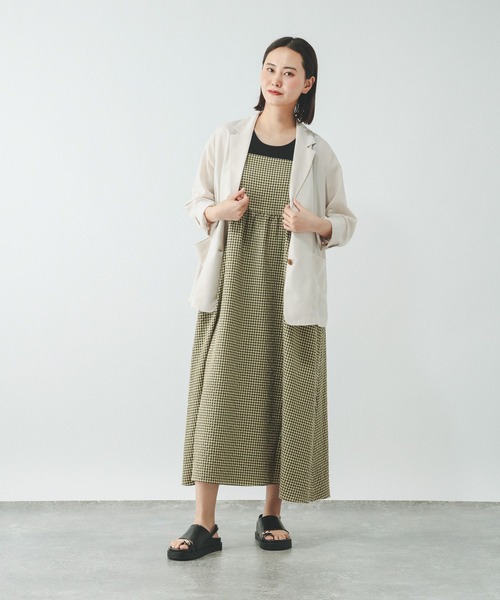 GLOBAL WORK(グローバルワーク)の「チェックキャミワンピース/678432(ワンピース・レディース・ダークブラウン/ブラック/イエロー系その他4・LARGE/MEDIUM)」の11枚目の写真