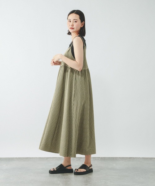 GLOBAL WORK(グローバルワーク)の「チェックキャミワンピース/678432(ワンピース・レディース・ダークブラウン/ブラック/イエロー系その他4・LARGE/MEDIUM)」の12枚目の写真