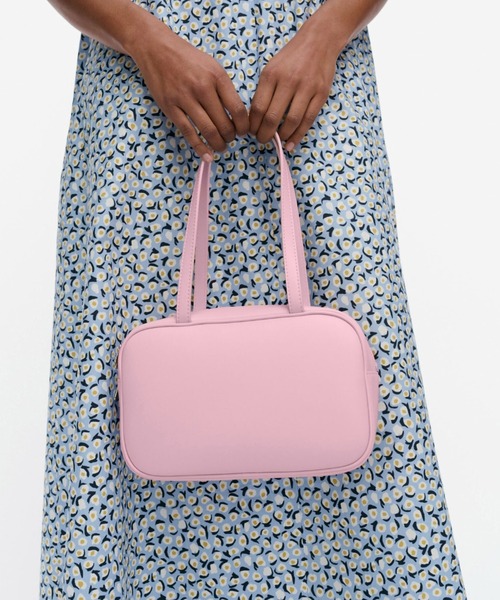 marimekko(マリメッコ)の「Gratha / Bowler bag(ハンドバッグ・レディース・ブラック/ベビーピンク・FREE)」の1枚目の写真
