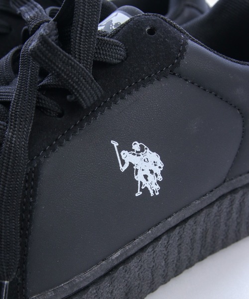 U.S. POLO ASSN.（ユーエスポロアッスン）の「【U.S. POLO ASSN.】clear 厚底スニーカー（スニーカー・レディース・キャメル/ホワイト系その他/ブラック・M/L）」の4枚目の写真