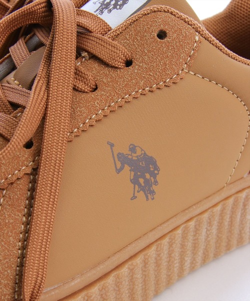 U.S. POLO ASSN.（ユーエスポロアッスン）の「【U.S. POLO ASSN.】clear 厚底スニーカー（スニーカー・レディース・キャメル/ホワイト系その他/ブラック・M/L）」の5枚目の写真